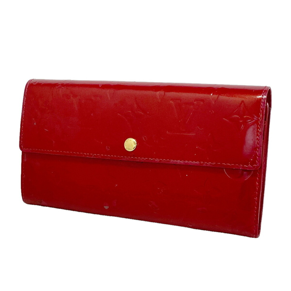 Louis Vuitton Vernis Portefeuille Sarah Long Wallet M93530 Pomme d'Amour (Wom...